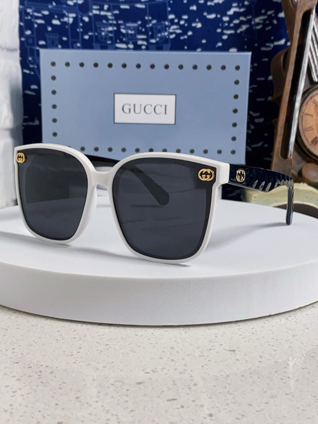 Gucci Fashion Silver Lens Sunglasses for Women