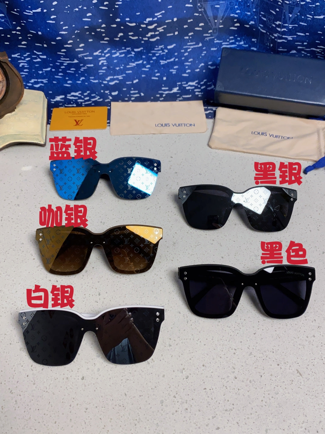 Louis Vuitton Square Gray Lens Sunglasses for Men & Women - 997389 - detail image 12