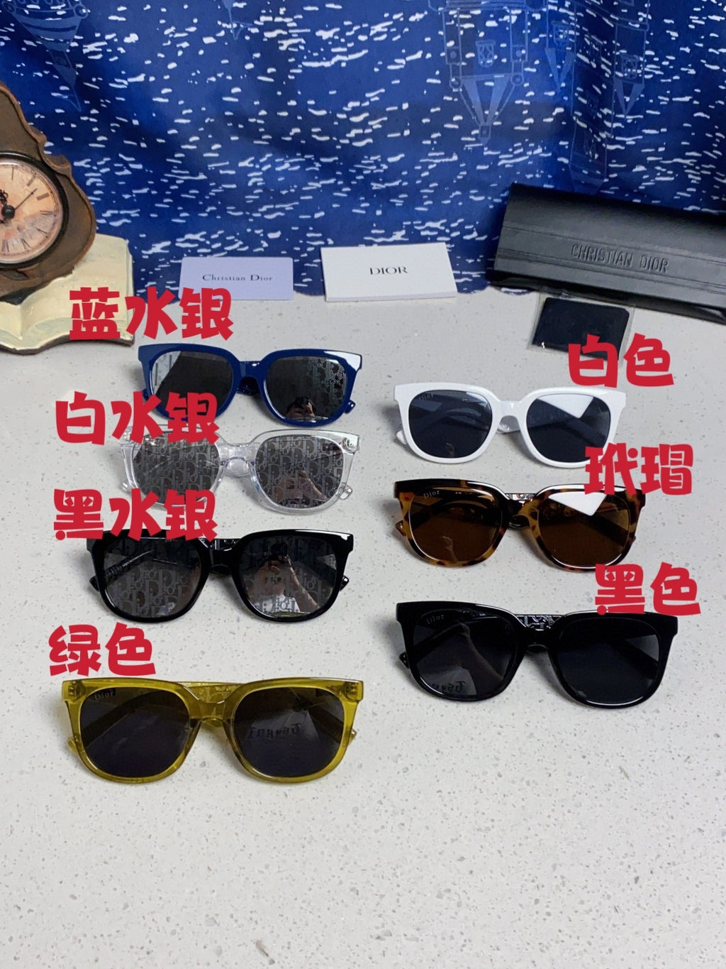Dior Square Gold Lens Sunglasses for Men & Women - detail image 13
