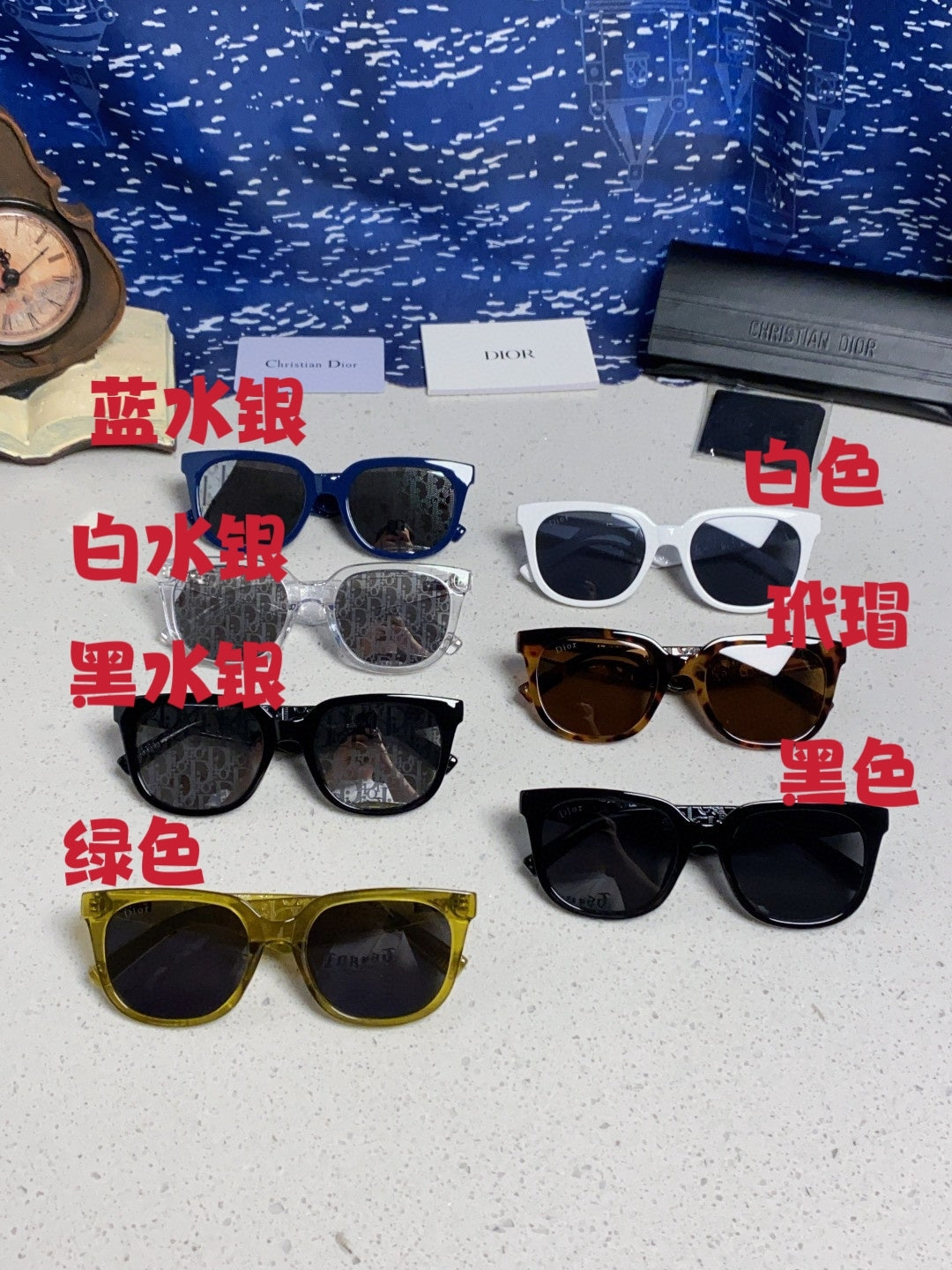 Dior Square Black Lens Sunglasses for Men & Women - 465233 - detail image 13