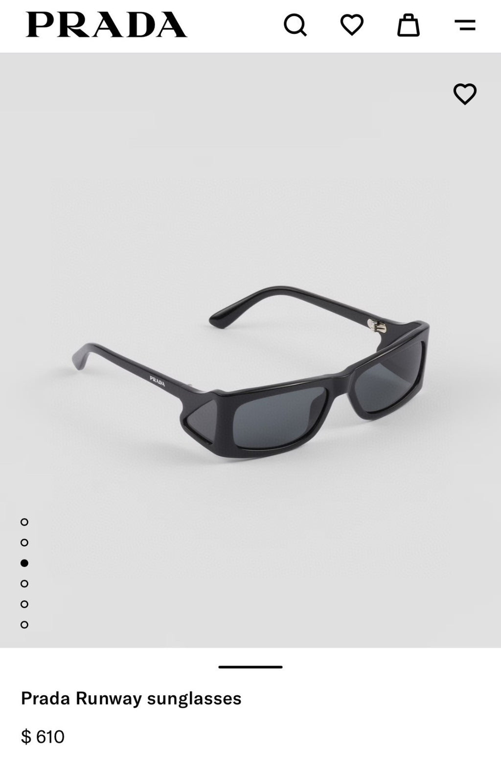 Prada SPRB03 Square Black Lens Sunglasses for Men & Women