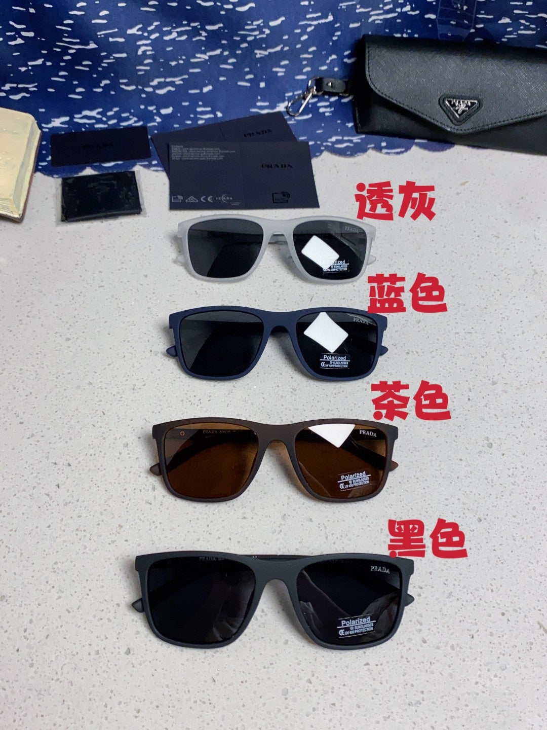 Prada Polarized Fashion Blue Lens Sunglasses for Men & Women - 432115 - detail image 11