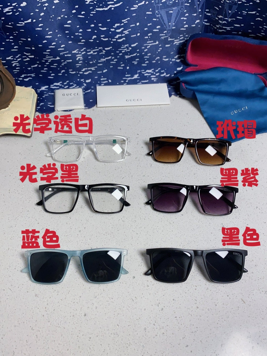 Gucci Polarized Fashion Blue Lens Sunglasses for Men & Women - 414984 - detail image 12