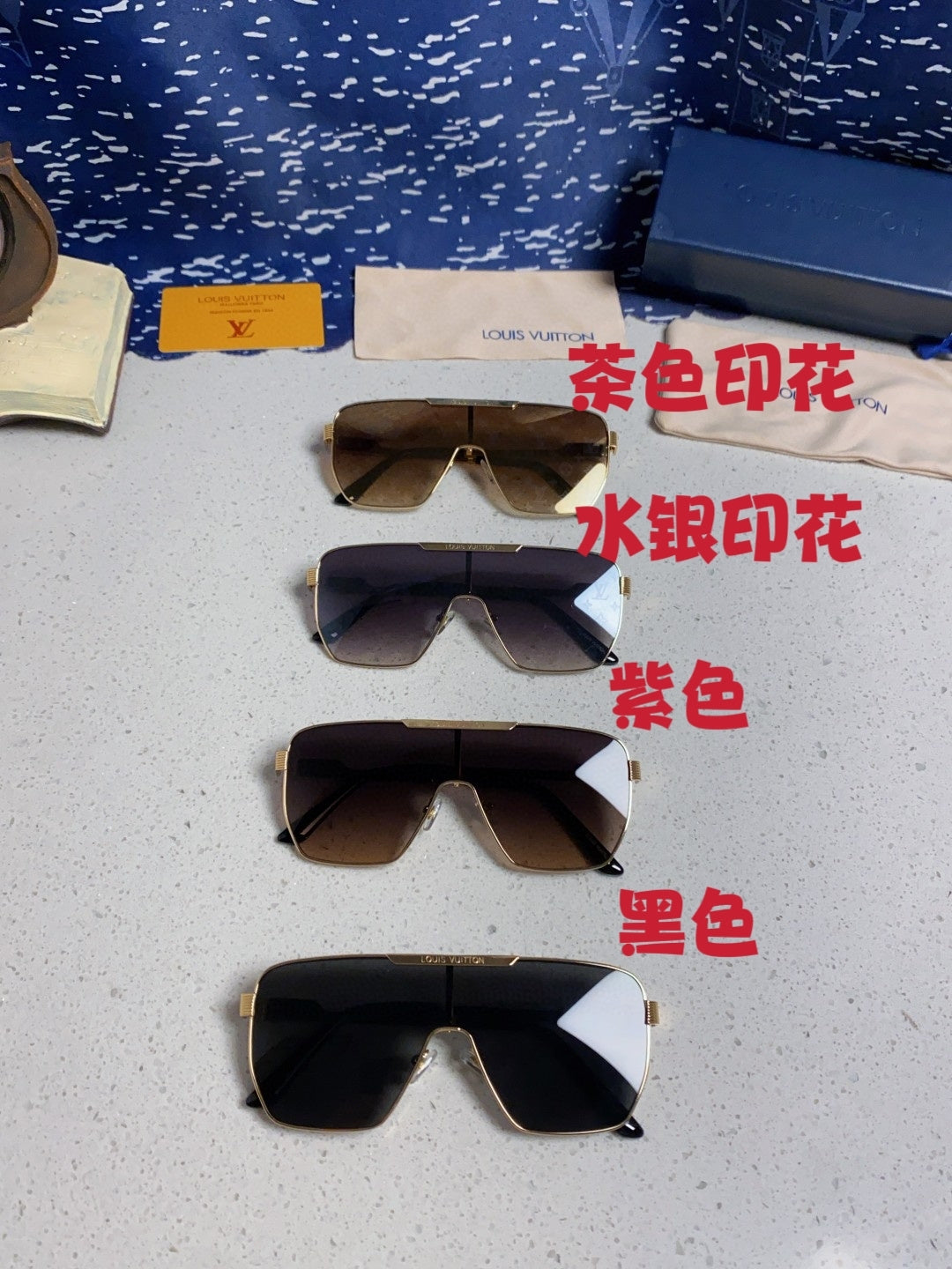 Louis Vuitton Square Brown Lens Sunglasses for Men & Women - detail image 12