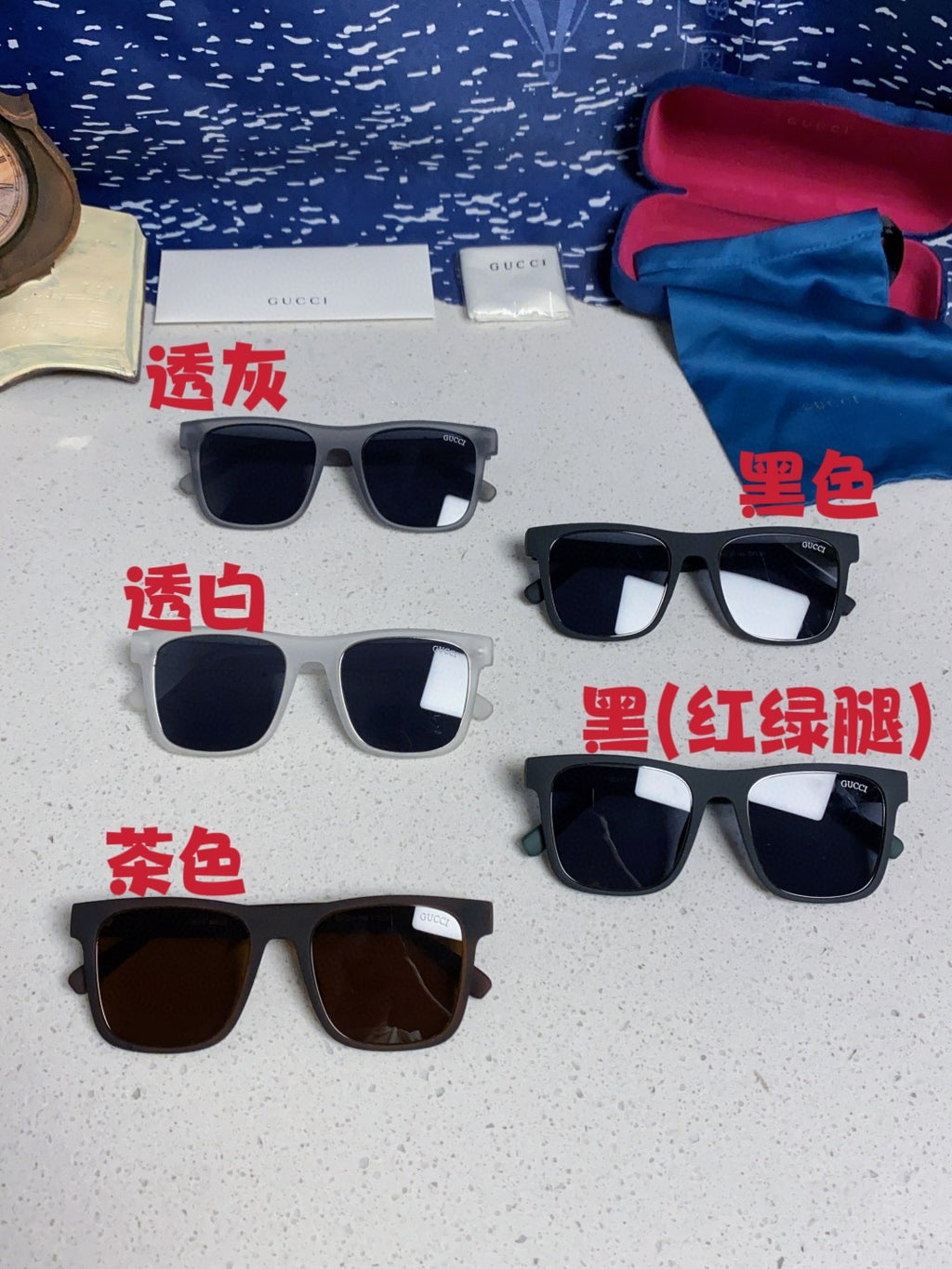 Gucci Fashion Black Lens Sunglasses for Men & Women - 398370 - detail image 12