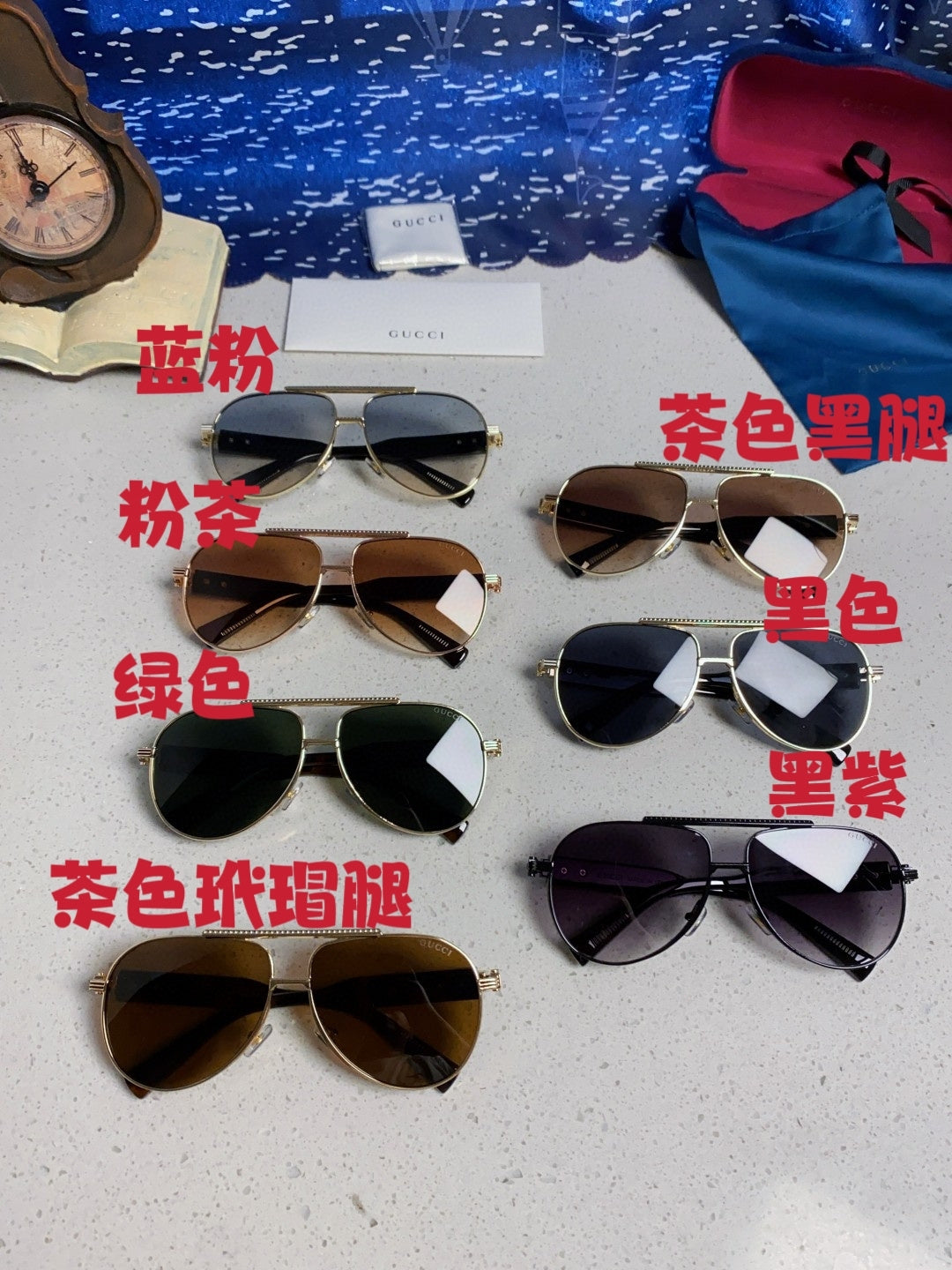 Gucci Aviator Silver Lens Sunglasses for Men & Women - 997539 - detail image 12