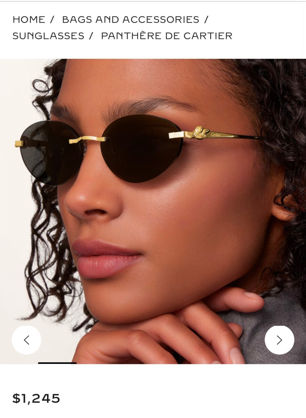 Cartier CT0504S Lightweight Rimless Pink Lens Sunglasses for Men & Women - detail image 3