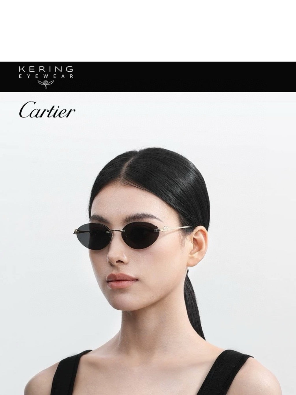 Cartier CT0504S Lightweight Rimless Pink Lens Sunglasses for Men & Women - detail image 8