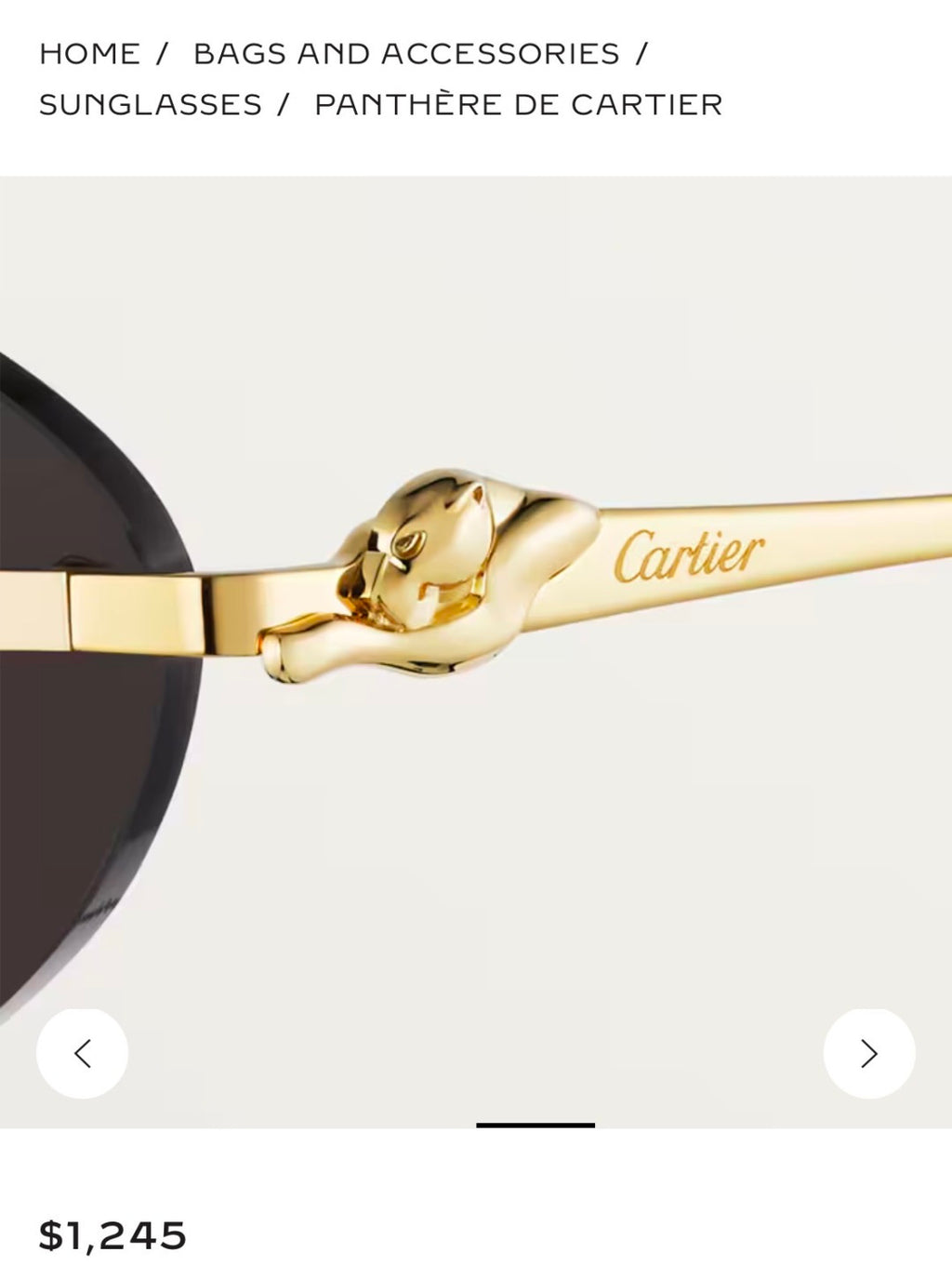 Cartier CT0504S Lightweight Rimless Pink Lens Sunglasses for Men & Women - detail image 5