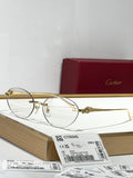Cartier CT0504S Lightweight Rimless Red Lens Sunglasses for Men & Women