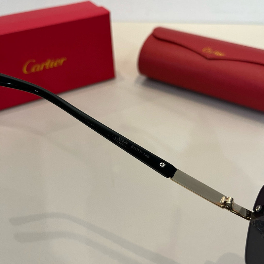 Cartier Lightweight Metal Rimless Silver Lens Sunglasses for Men & Wo - 935108 - detail image 10