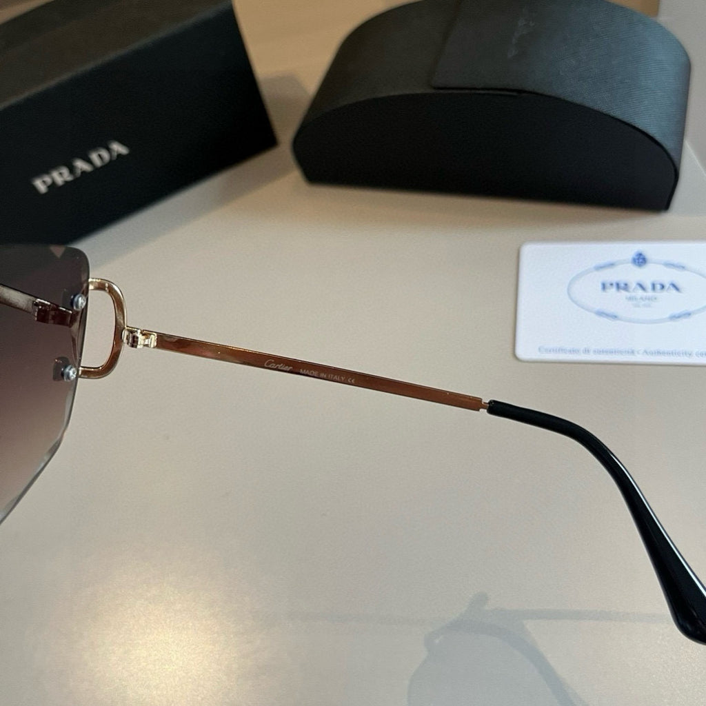 Cartier Fashion Brown Lens Sunglasses for Men & Women - 372259 - detail image 4