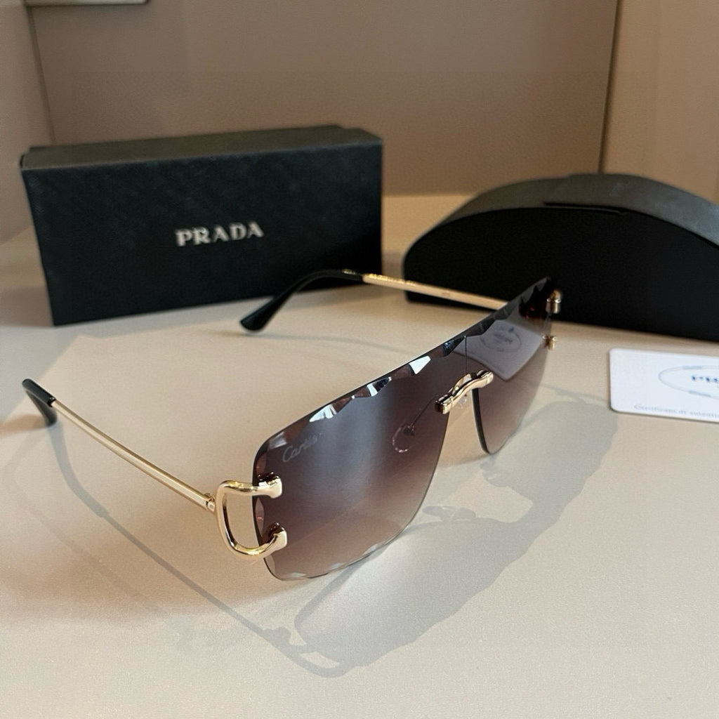 Cartier Fashion Brown Lens Sunglasses for Men & Women - 372259
