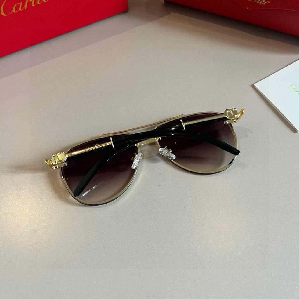 Cartier Aviator Brown Lens Sunglasses for Men - 372260 - detail image 7
