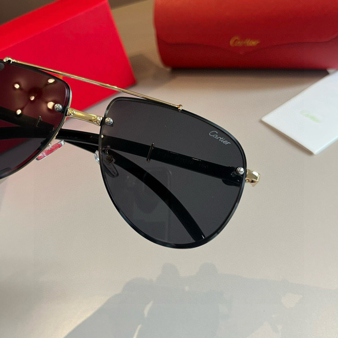 Cartier Aviator Gold Lens Sunglasses for Men - 372261 - detail image 6