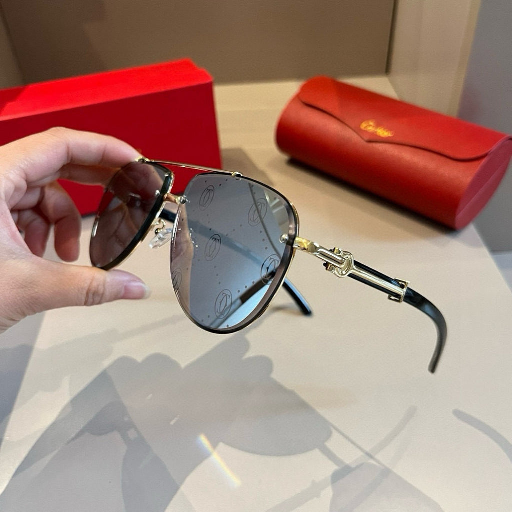 Cartier Aviator Gold Lens Sunglasses for Men - 372262 - detail image 3