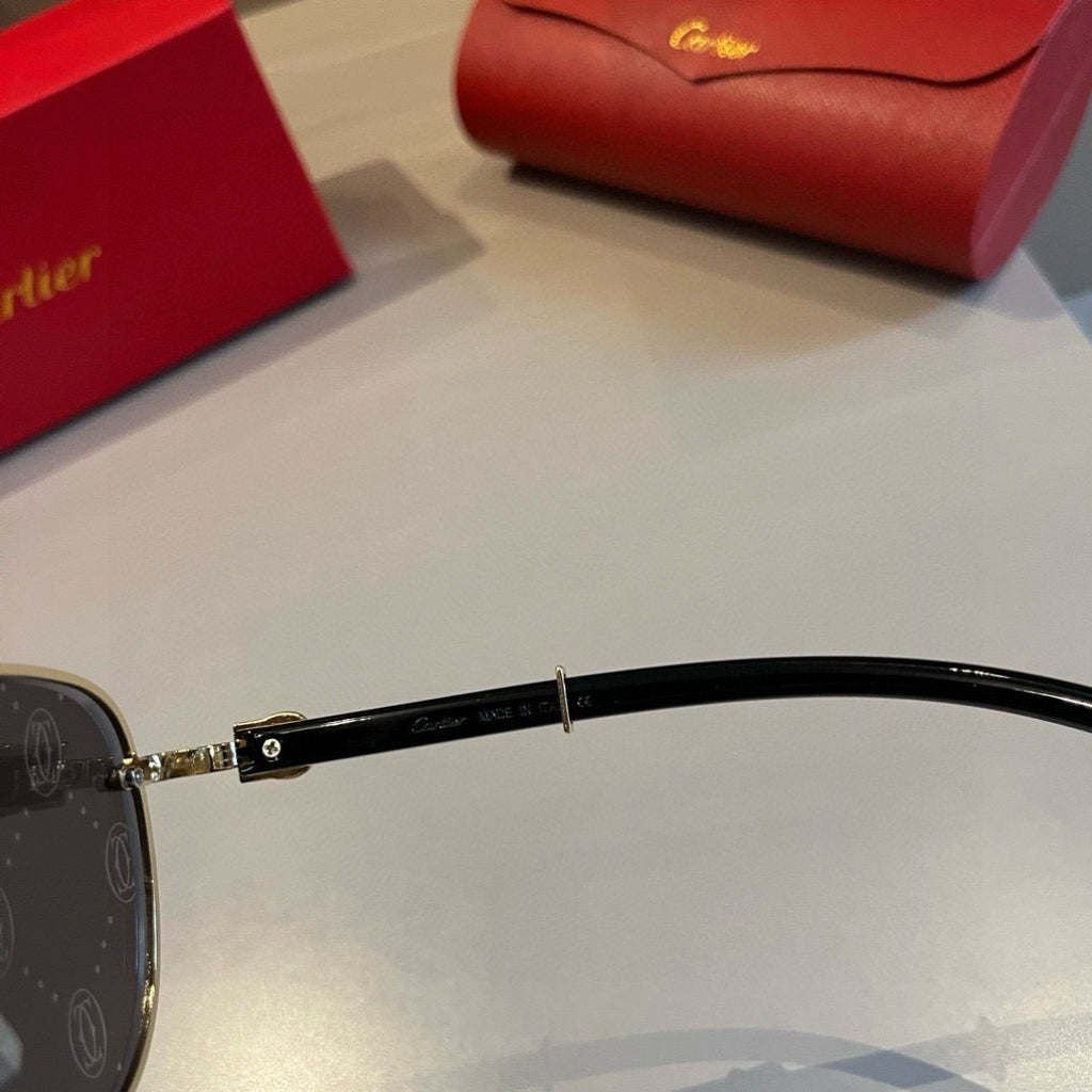 Cartier Aviator Gold Lens Sunglasses for Men - 372262 - detail image 8