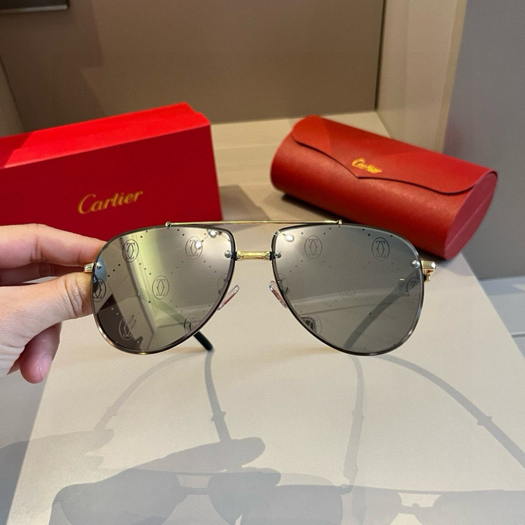 Cartier Aviator Gold Lens Sunglasses for Men - 372262 - detail image 2