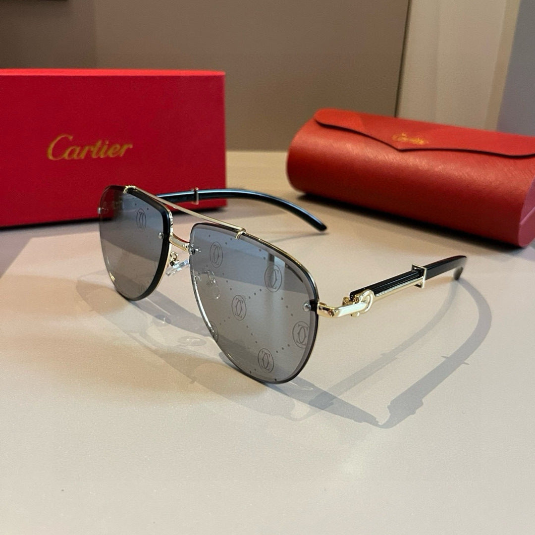 Cartier Aviator Gold Lens Sunglasses for Men - 372262 - detail image 4