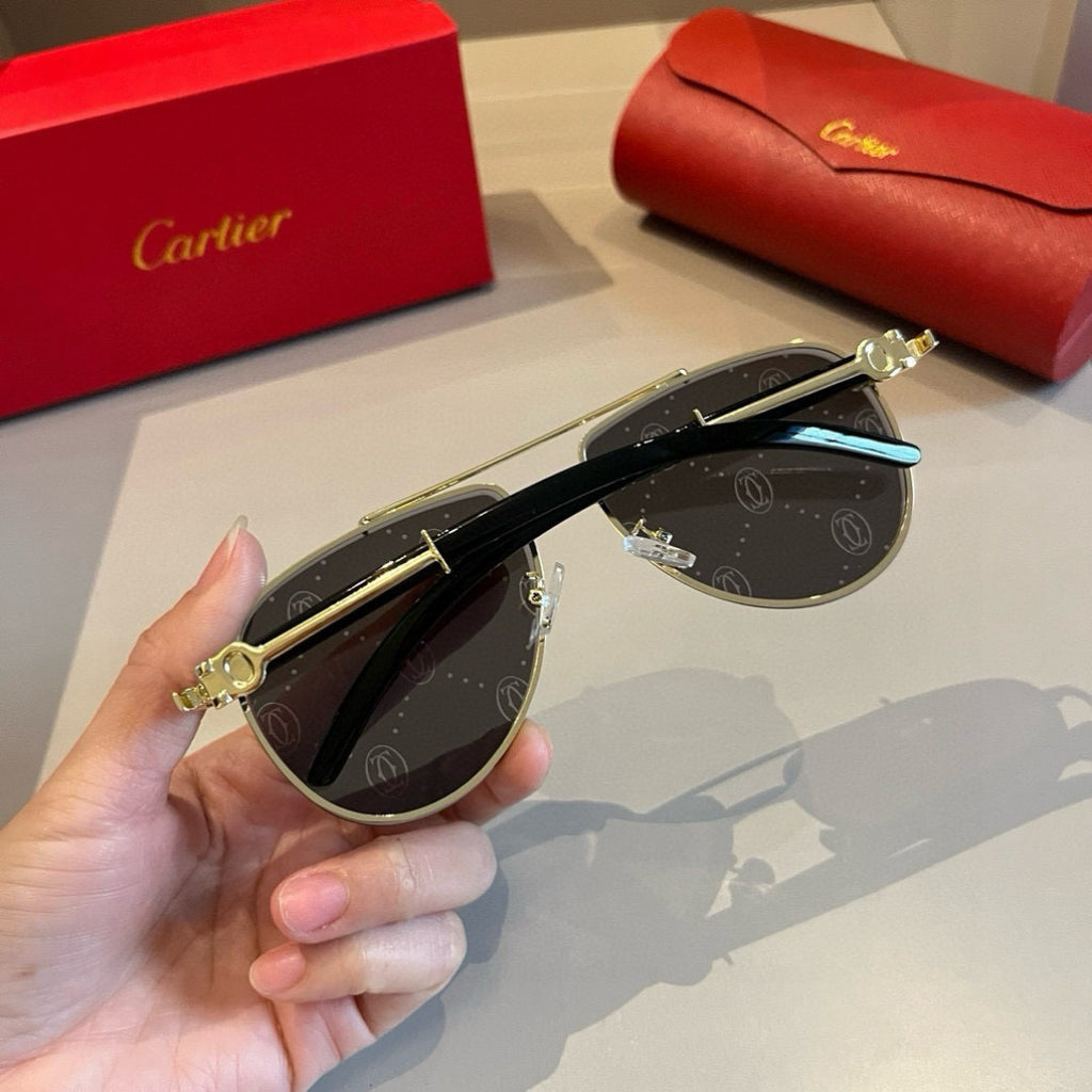 Cartier Aviator Gold Lens Sunglasses for Men - 372262 - detail image 5