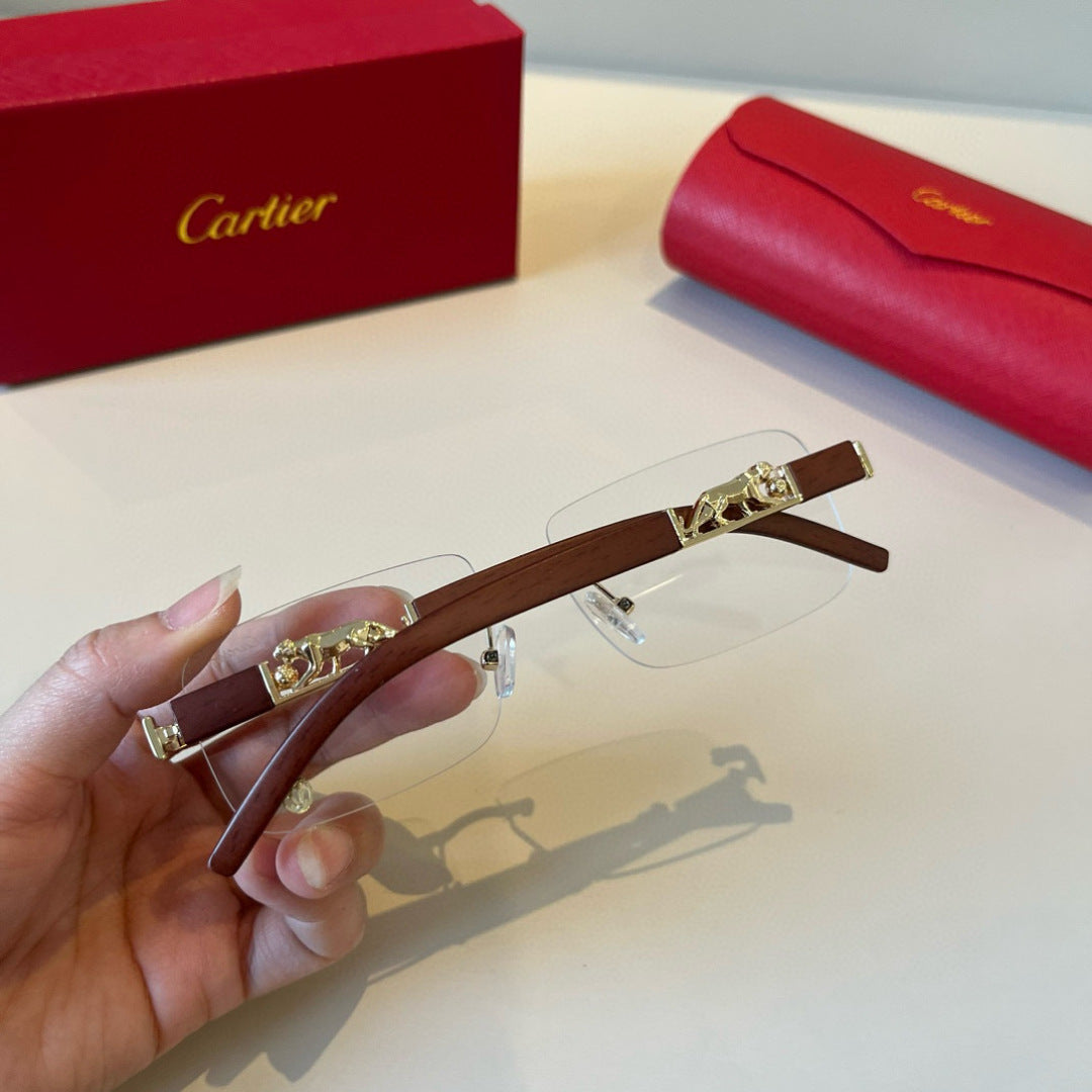 Cartier Lightweight Metal Rimless Silver Lens Sunglasses for Men & Wo - 372263 - detail image 7
