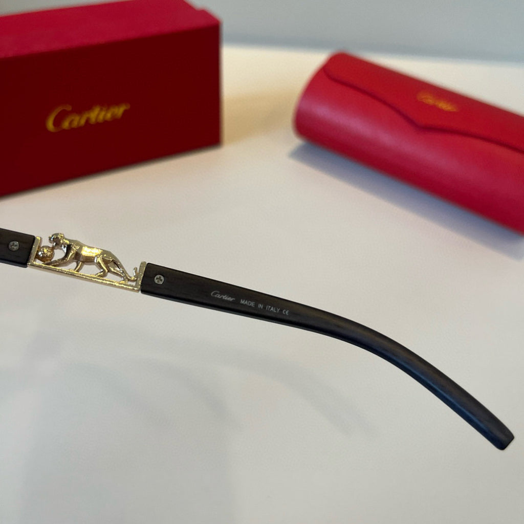 Cartier Lightweight Metal Rimless Silver Lens Sunglasses for Men & Wo - 372264 - detail image 9