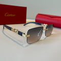 Cartier Lightweight Metal Rimless Silver Lens Sunglasses for Men & Wo - 372264