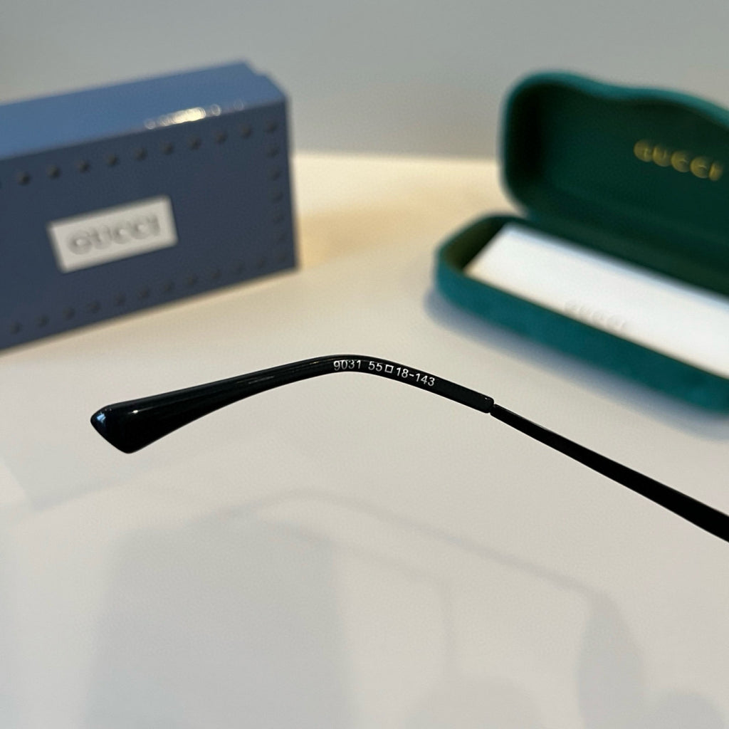 Gucci Metal Aviator Black Lens Sunglasses for Men & Women - 448852 - detail image 4