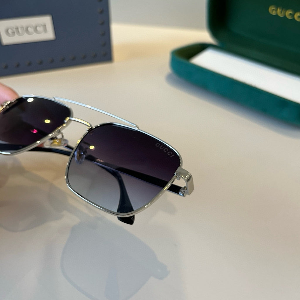 Gucci Metal Aviator Silver Lens Sunglasses for Men & Women - 371514 - detail image 9