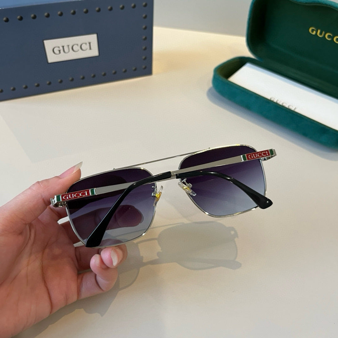 Gucci Metal Aviator Silver Lens Sunglasses for Men & Women - 371514 - detail image 8