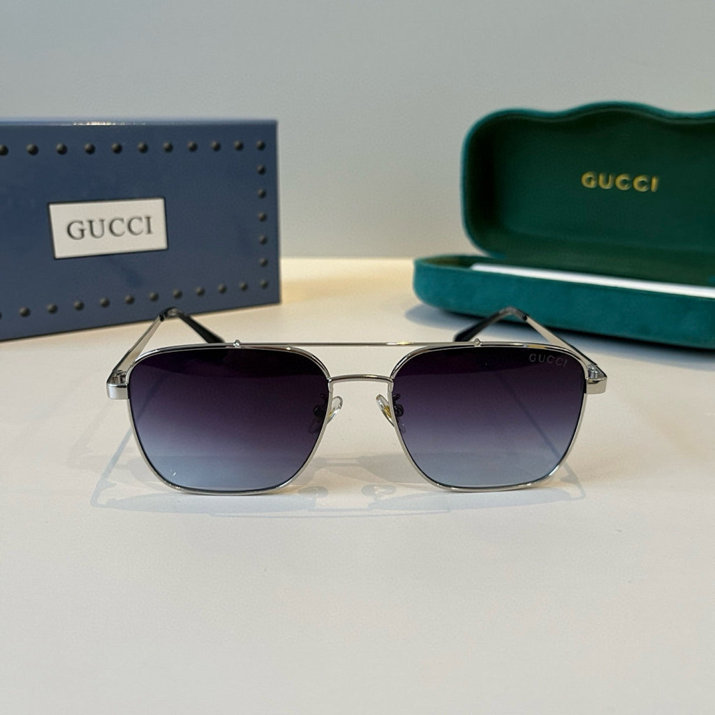 Gucci Metal Aviator Silver Lens Sunglasses for Men & Women - 371514 - detail image 2
