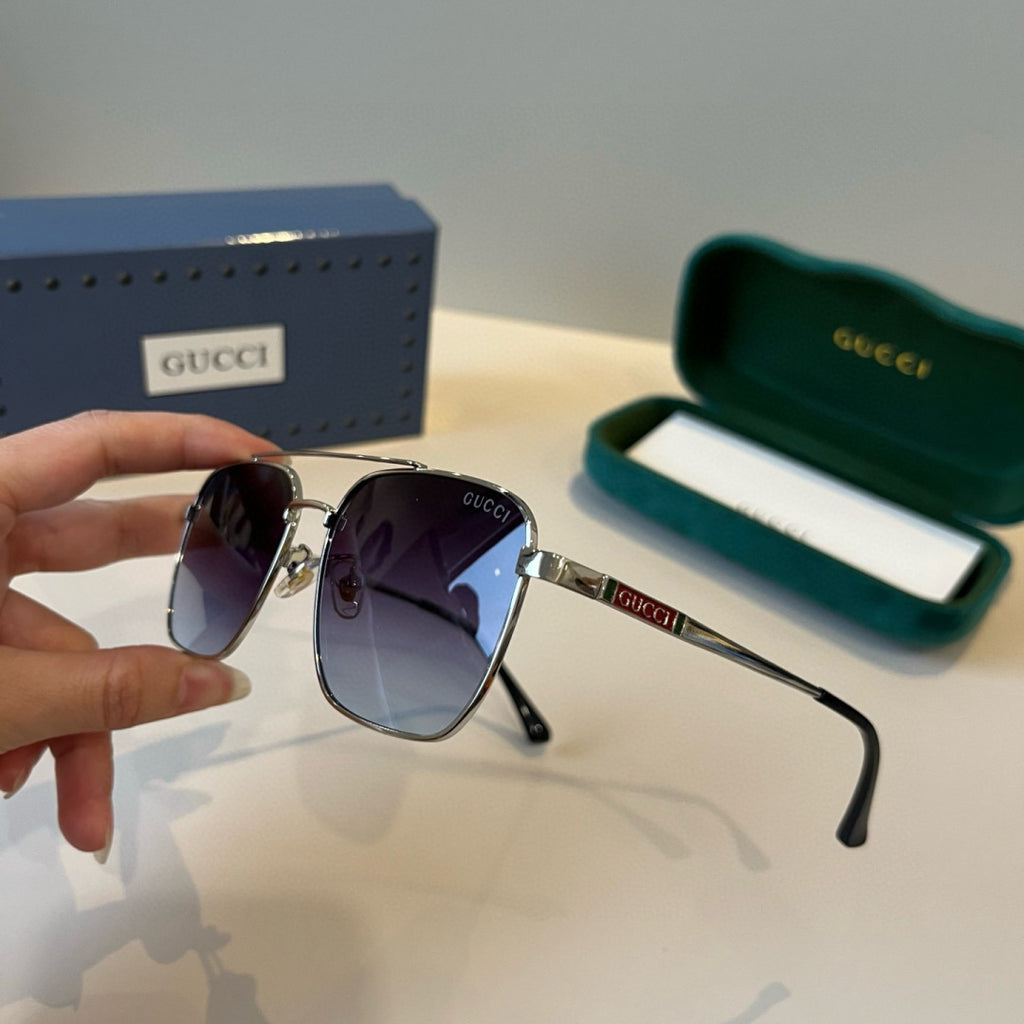 Gucci Metal Aviator Silver Lens Sunglasses for Men & Women - 371514 - detail image 4