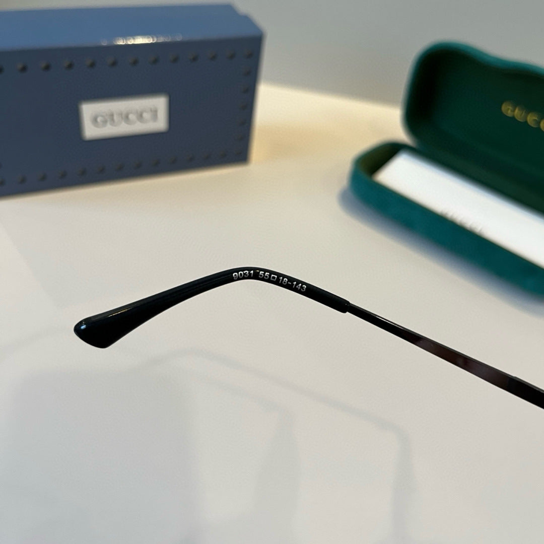 Gucci Metal Aviator Black Lens Sunglasses for Men & Women - 371515 - detail image 6