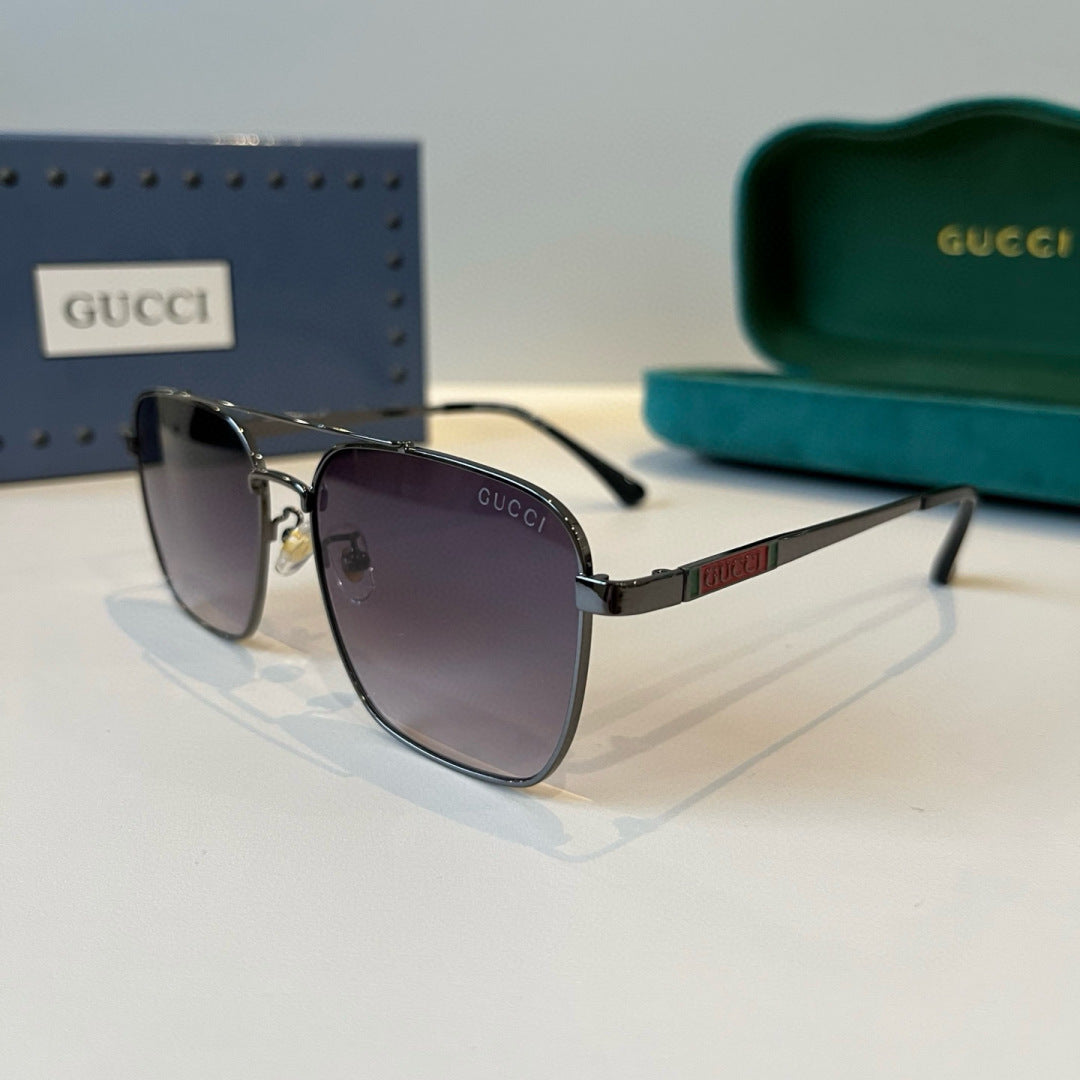 Gucci Metal Aviator Black Lens Sunglasses for Men & Women - 371515 - detail image 3