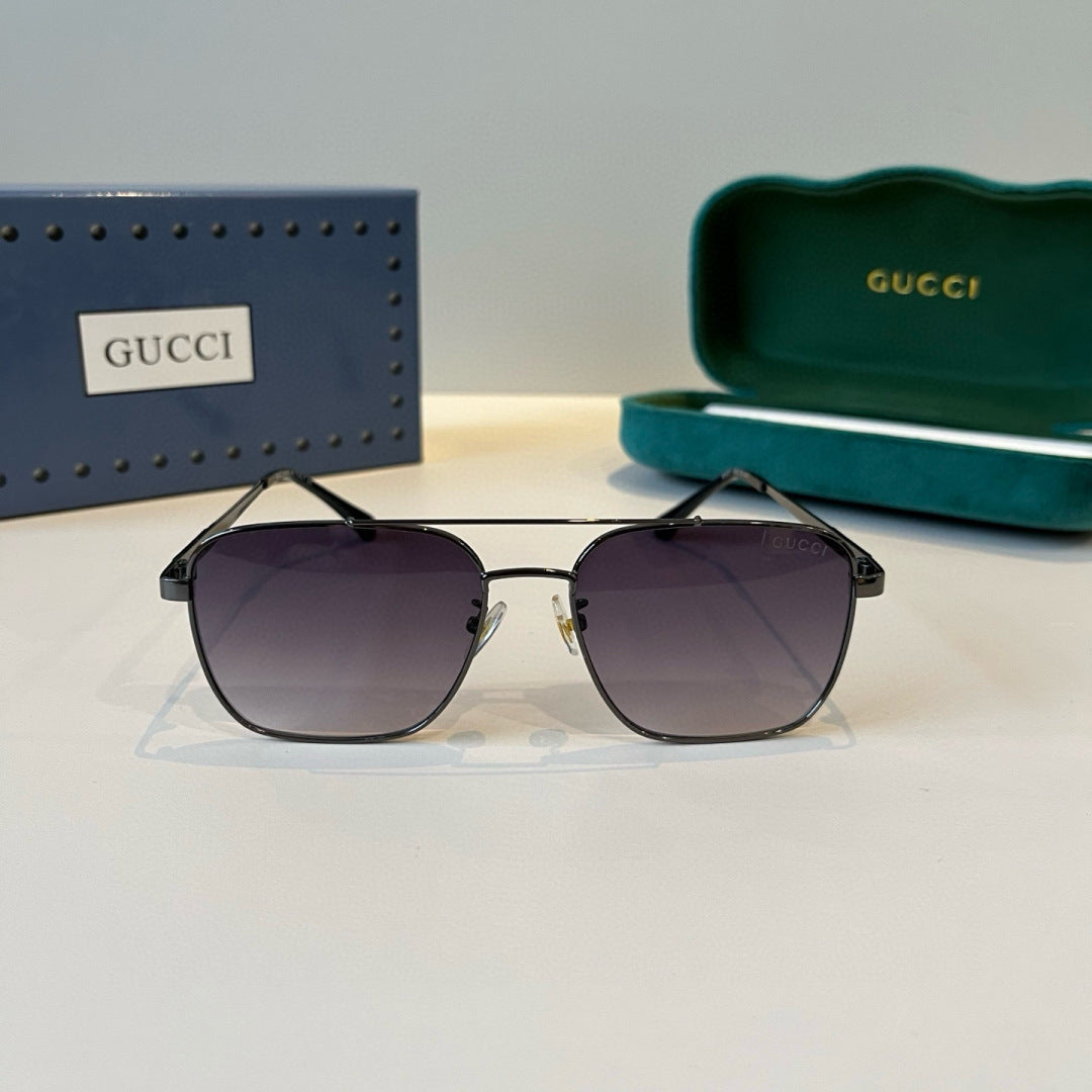 Gucci Metal Aviator Black Lens Sunglasses for Men & Women - 371515 - detail image 2