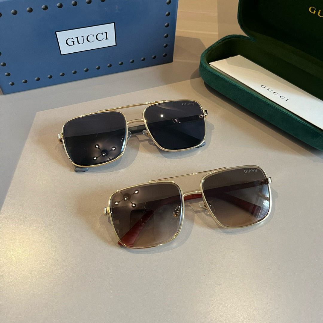 Gucci Metal Aviator Gold Lens Sunglasses for Men & Women - 431321 - detail image 10