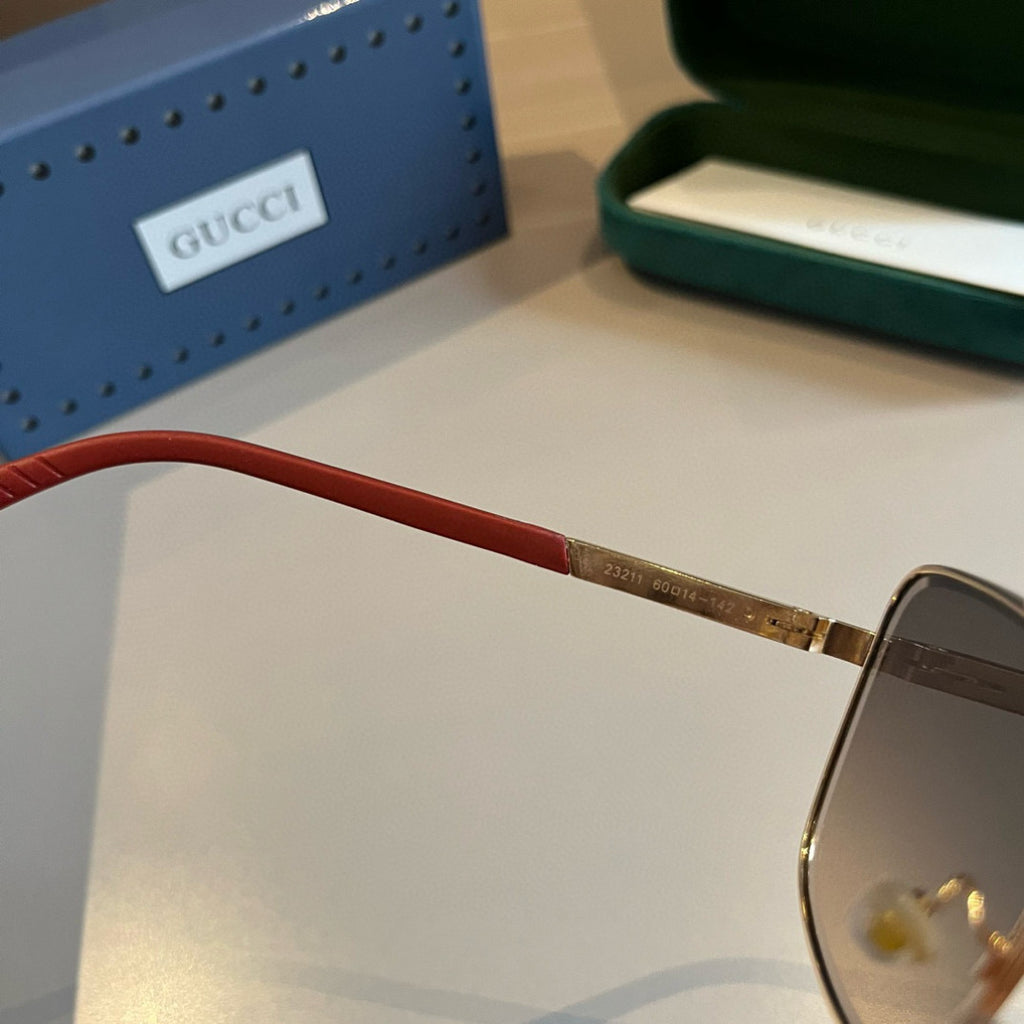 Gucci Metal Aviator Gold Lens Sunglasses for Men & Women - 464871 - detail image 9