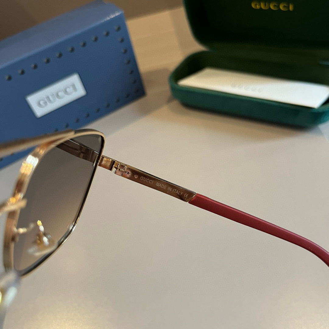 Gucci Metal Aviator Gold Lens Sunglasses for Men & Women - 371518 - detail image 8