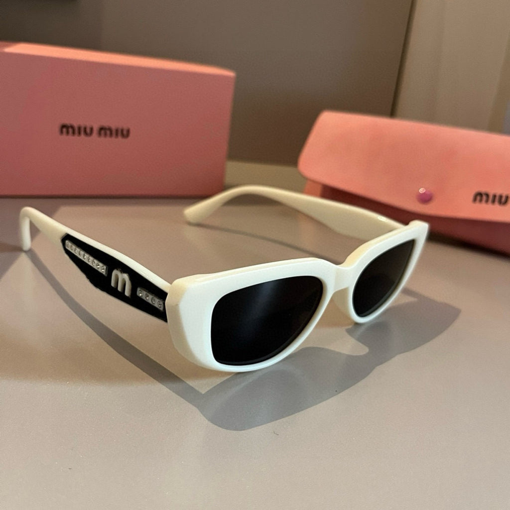 Miu Miu Cat-Eye Gold Lens Sunglasses for Men & Women - 372430