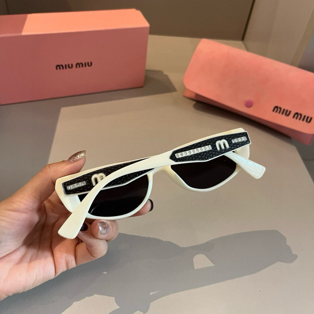 Miu Miu Cat-Eye Gold Lens Sunglasses for Men & Women - 372430 - detail image 8
