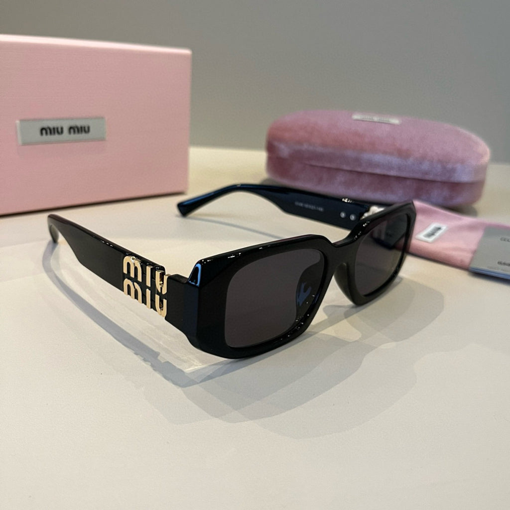 Miu Miu Cat-Eye Black Lens Sunglasses for Men & Women - 372431