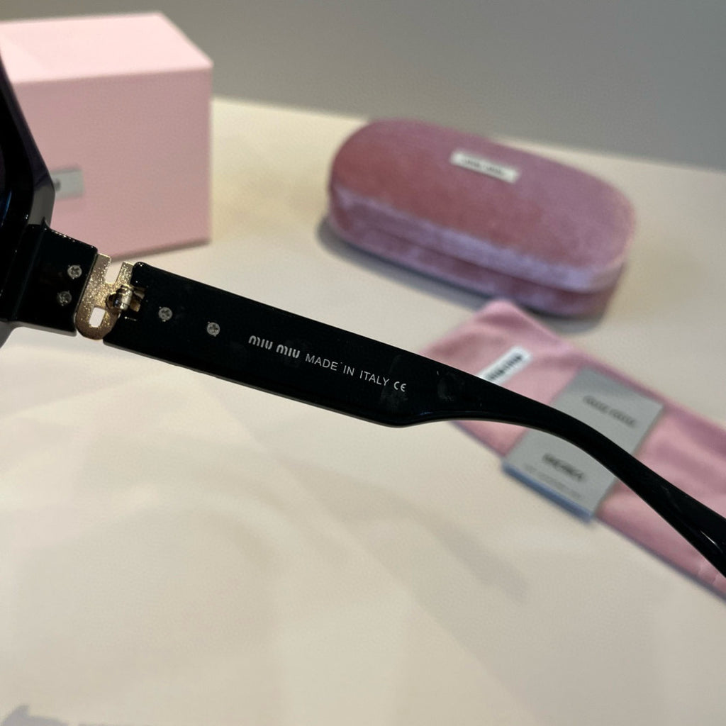 Miu Miu Cat-Eye Black Lens Sunglasses for Men & Women - 372431 - detail image 9
