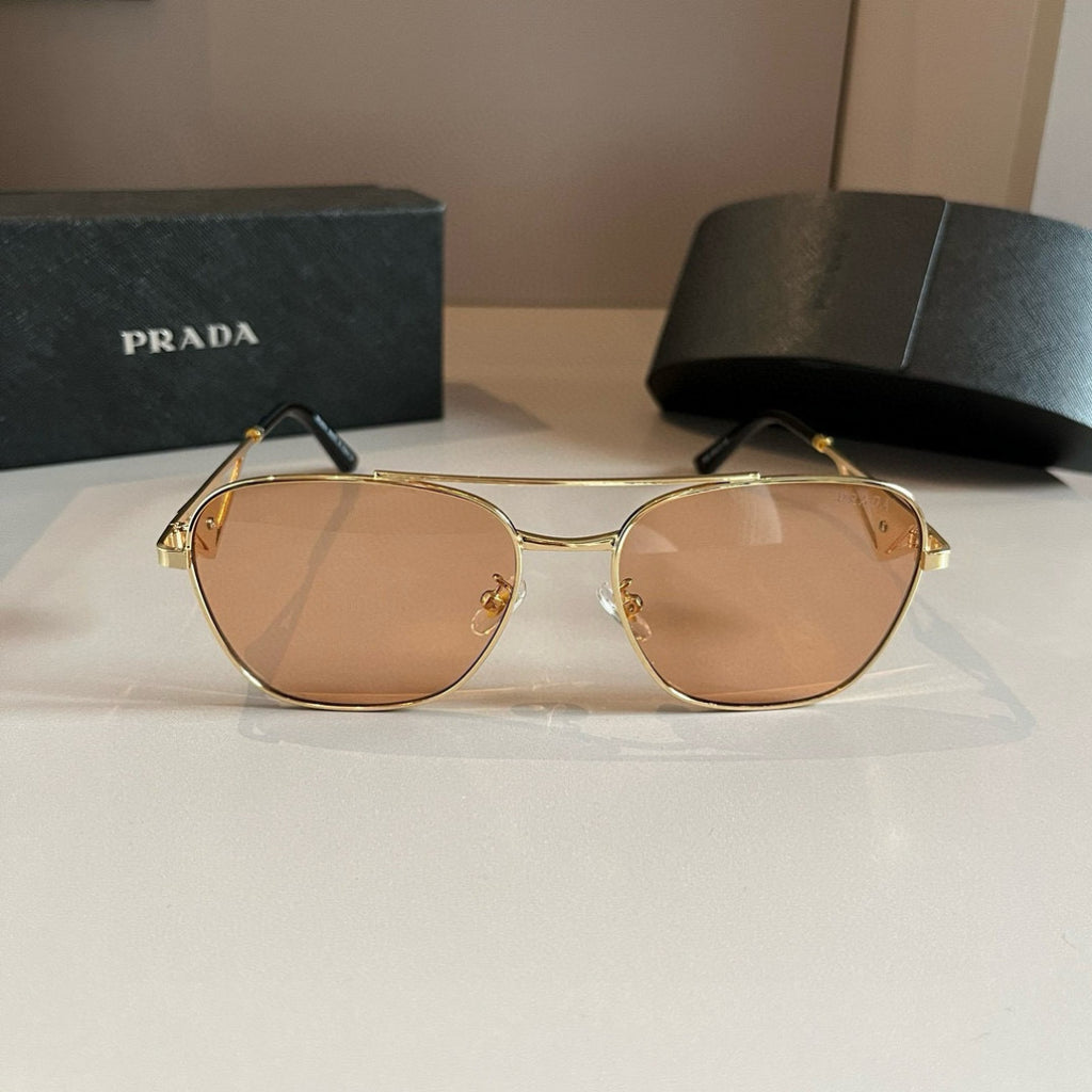Prada Polarized Fashion Gold Lens Sunglasses for Men - 372135 - detail image 2