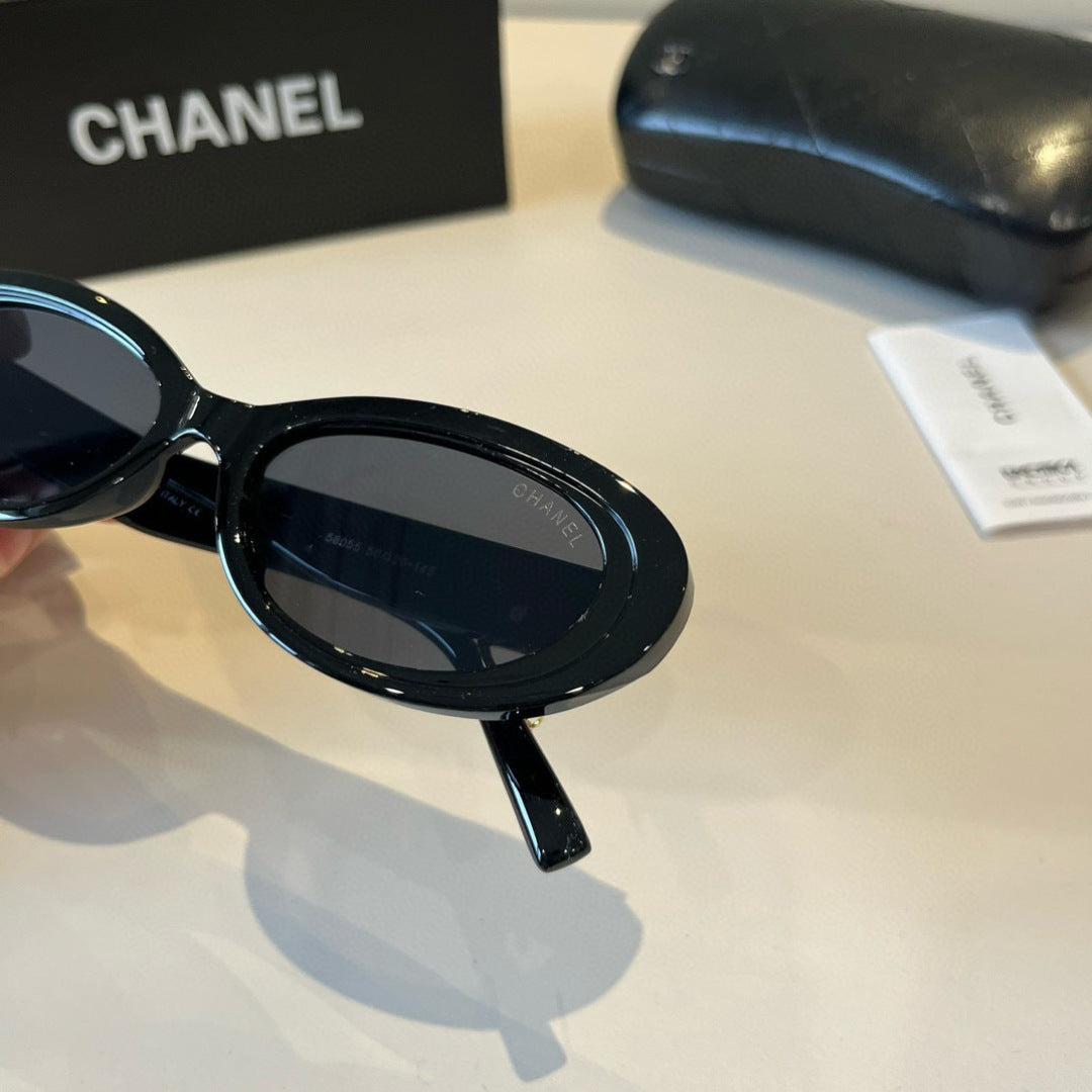Chanel Oversized Black Lens Sunglasses for Men & Women - 415348 - detail image 7