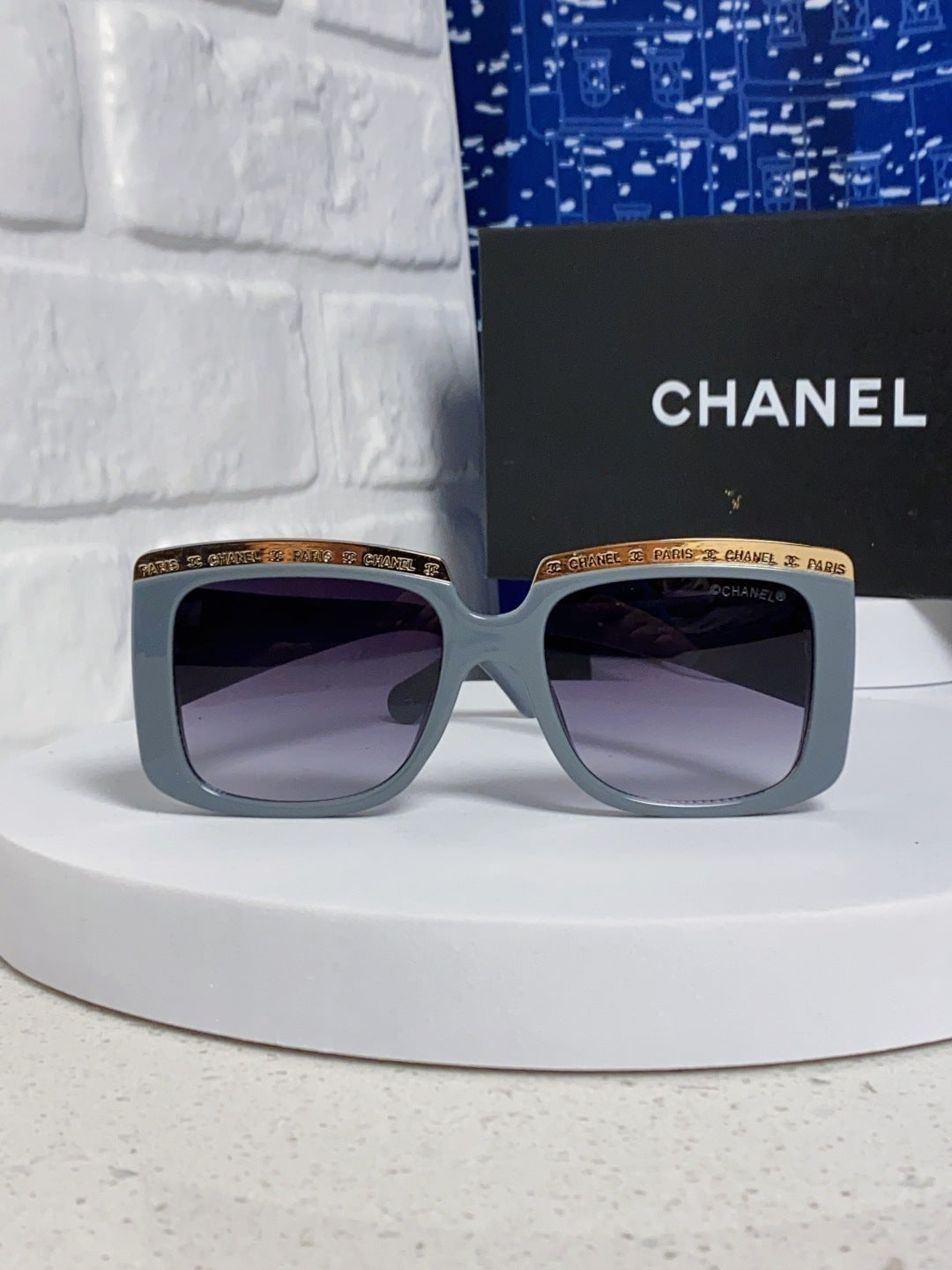 Chanel Metal Square Silver Lens Sunglasses for Women - 382215 - detail image 2
