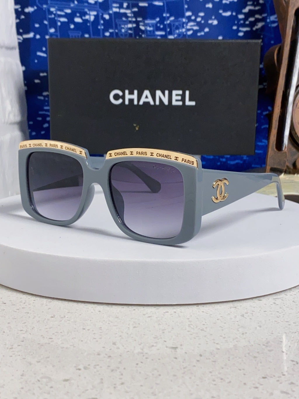 Chanel Metal Square Silver Lens Sunglasses for Women - 382215