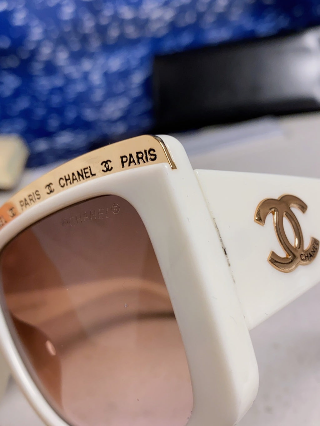 Chanel Metal Square Silver Lens Sunglasses for Women - 382216 - detail image 7