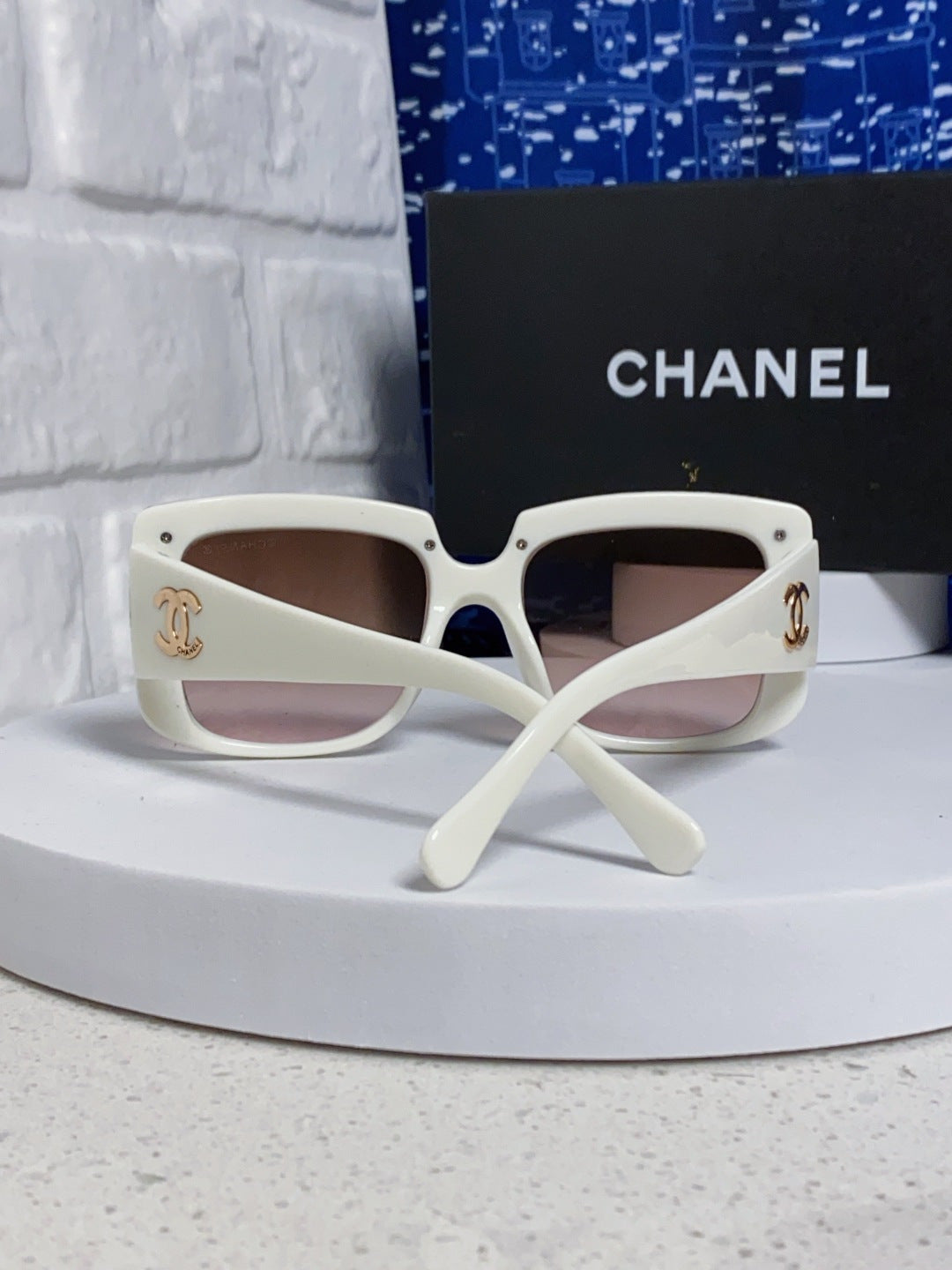 Chanel Metal Square Silver Lens Sunglasses for Women - 382216 - detail image 3