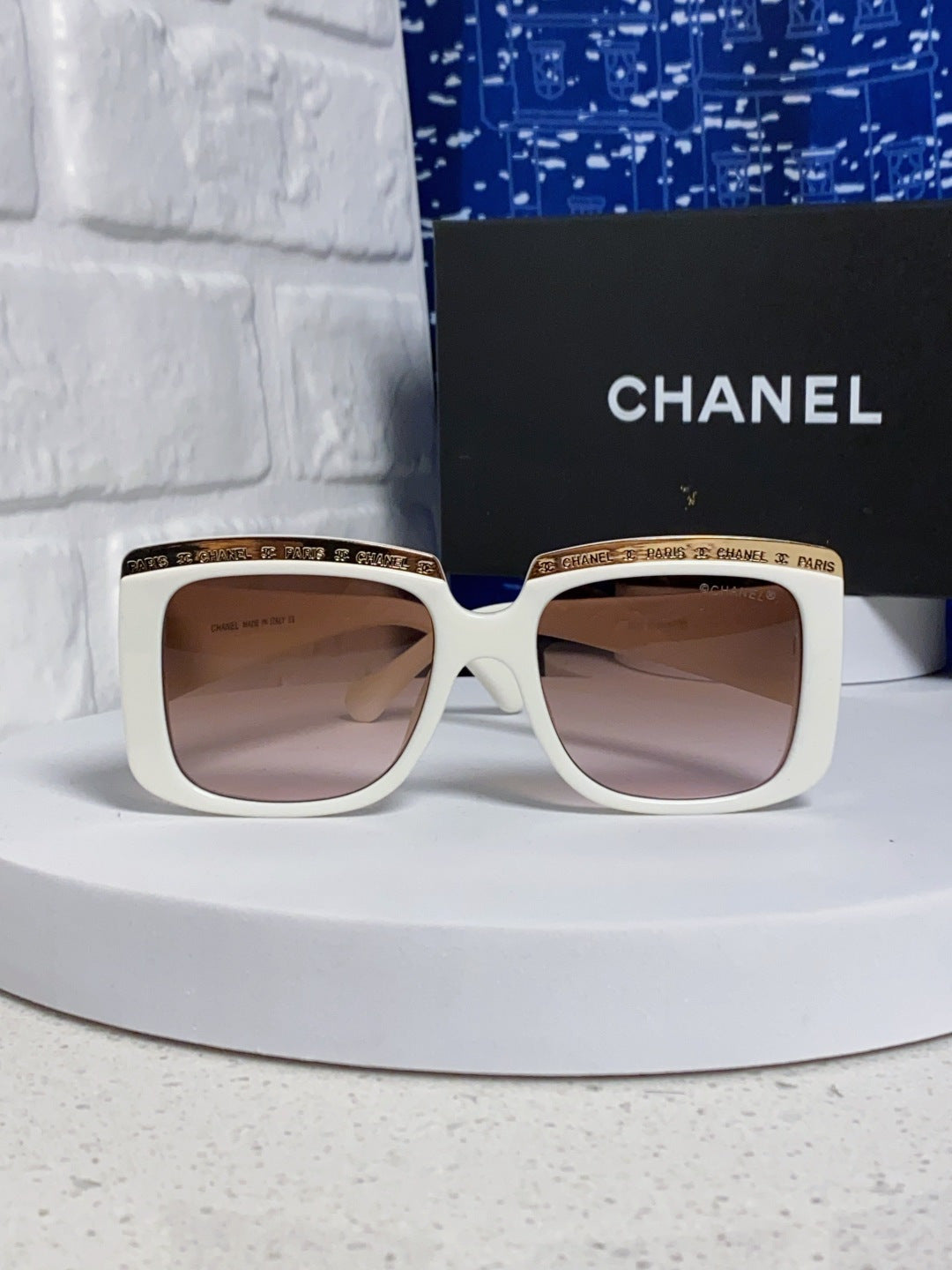 Chanel Metal Square Silver Lens Sunglasses for Women - 382216 - detail image 2