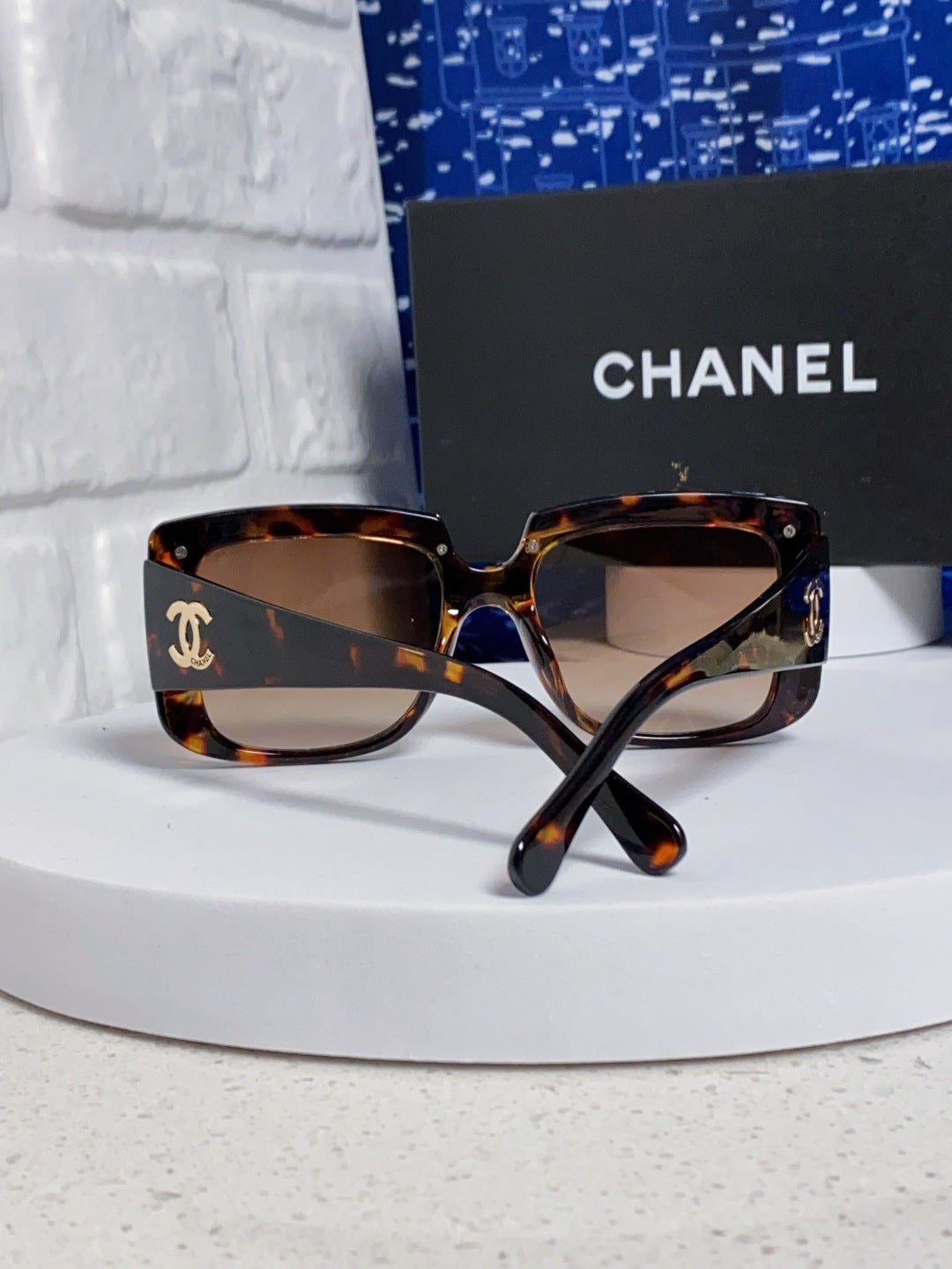 Chanel Metal Square Brown Lens Sunglasses for Women - detail image 2